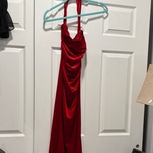 SHEIN Vibrant Red Backless Dress